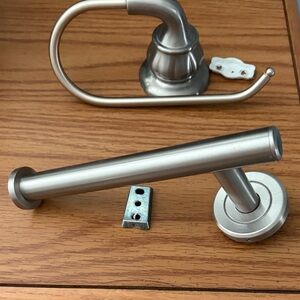 Sleek Silver Wall Mount Toilet paper Holder set of 2